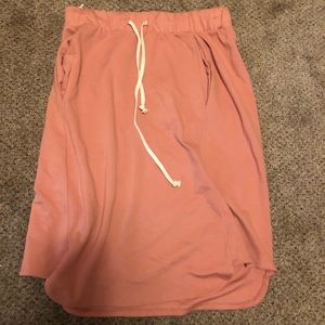 Roolee pink draw string skirt